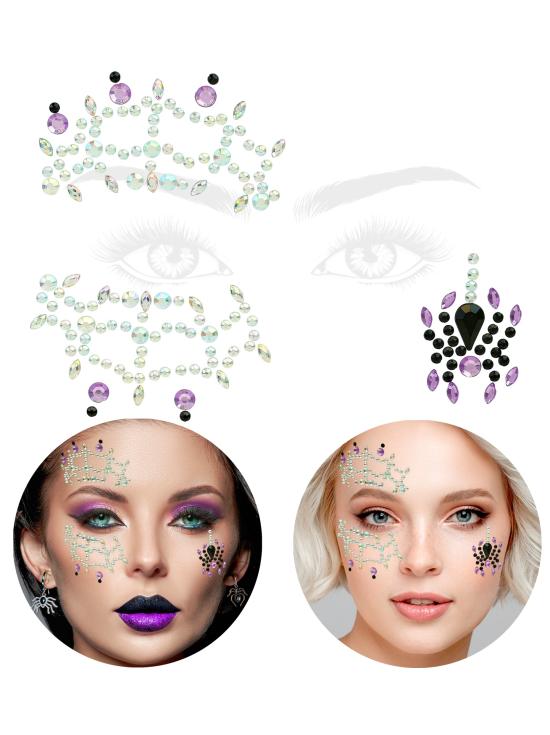 Gemas Faciales de Araña para Maquillaje de Halloween