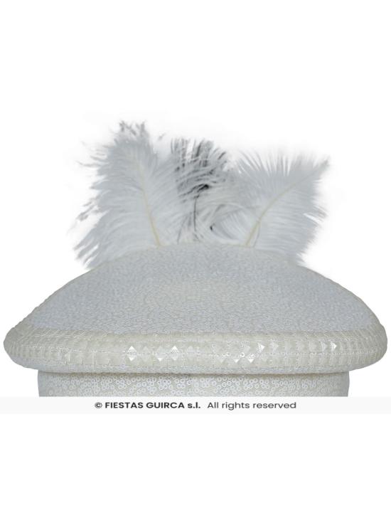 Gorra Bride con Plumas y Pedrería (Talla Única) - Accesorio de Disfraz para Fiestas