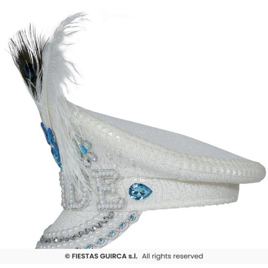 Gorra Bride con Plumas y Pedrería (Talla Única) - Accesorio de Disfraz para Fiestas Gorra Bride con Plumas y Pedrería (Talla Única) - Accesorio de Disfraz para Fiestas