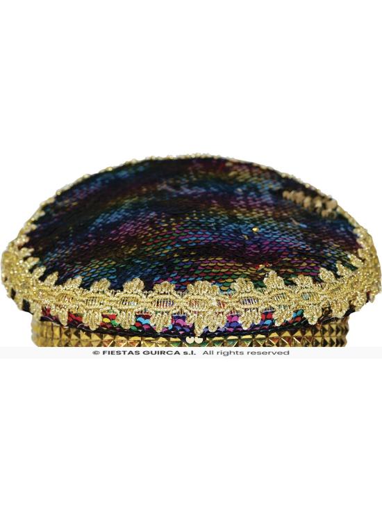 Gorra de Policía Oro Love con Pedrería (Talla Única)