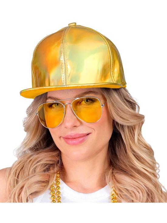 Gorra Holográfica Oro - Accesorio de Disfraz Moderno y Original