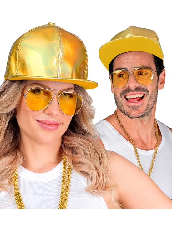 Gorra Holográfica Oro - Accesorio de Disfraz Moderno y Original