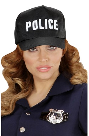 Gorra Policia Ajustable para adultos
