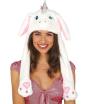Gorro de Unicornio Blanco con Orejas Móviles