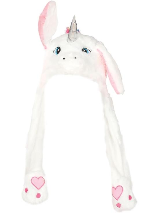 Gorro de Unicornio Blanco con Orejas Móviles