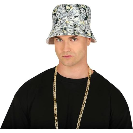 Gorro Dollar Verde y Blanco - Sombrero de Fiesta para Adultos