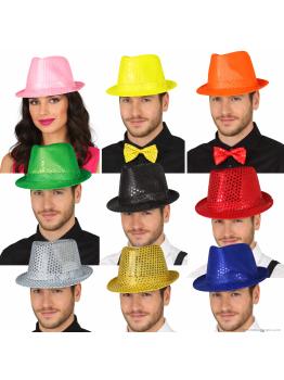Gorro gánster de lentejuelas para adultos