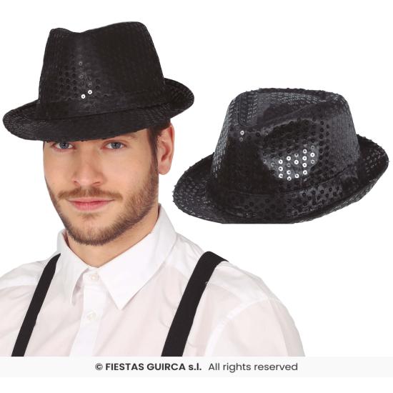 Gorro gánster de lentejuelas para adultos