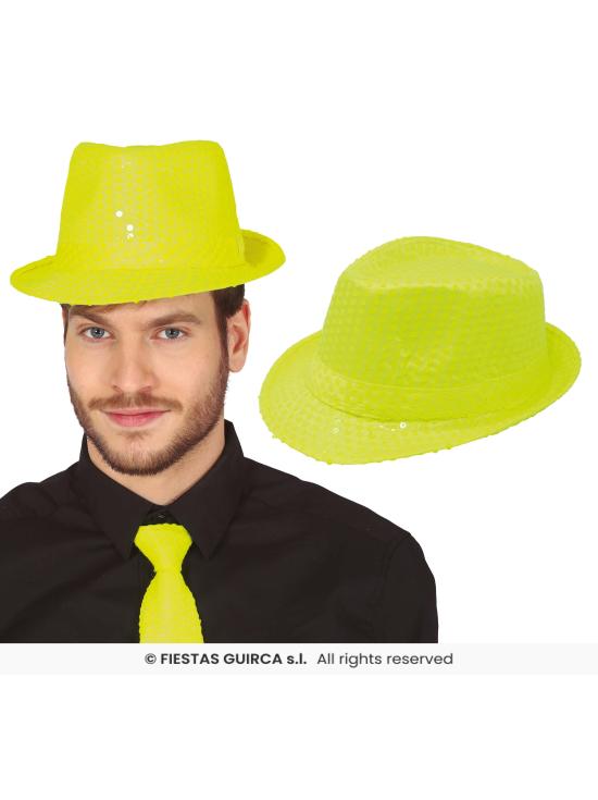 Gorro gánster de lentejuelas para adultos