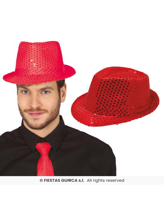 Gorro gánster de lentejuelas para adultos