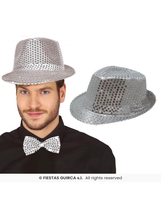 Gorro gánster de lentejuelas para adultos