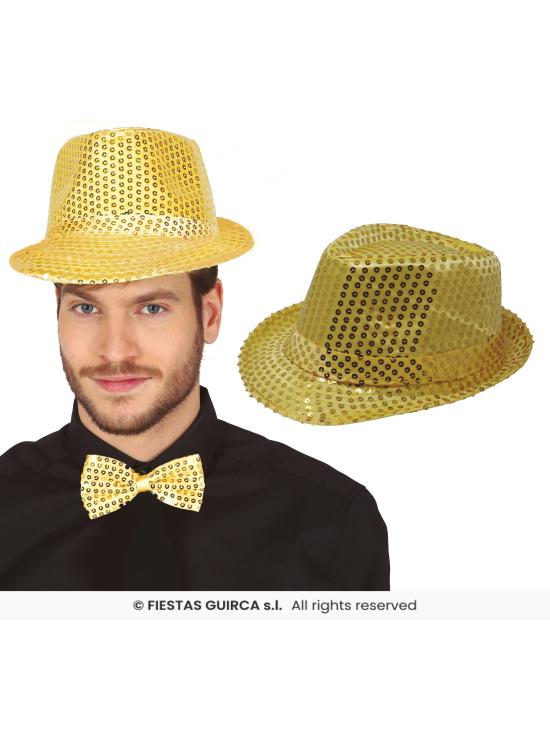 Gorro gánster de lentejuelas para adultos