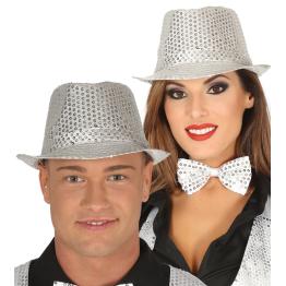 Gorro lentejuelas plata*