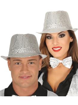 Gorro lentejuelas plata*