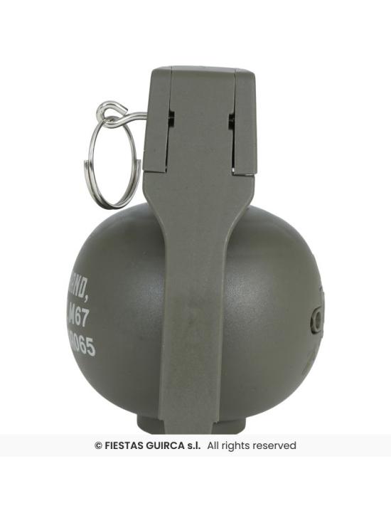 Granada con Luz y Sonido 10 cm – Accesorio Militar Realista para Disfraces de Soldado y Temáticas Bélicas