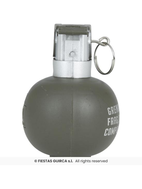 Granada con Luz y Sonido 10 cm – Accesorio Militar Realista para Disfraces de Soldado y Temáticas Bélicas