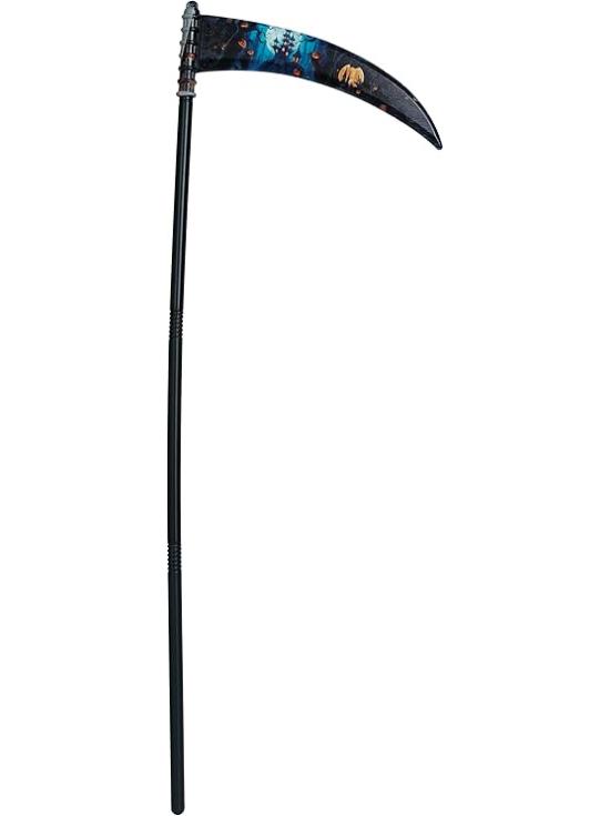Guadaña Decorada Desmontable 100 cm para Disfraz de Muerte | Halloween