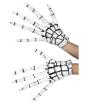 Guantes de Parca/Esqueleto, Blanco, Látex
