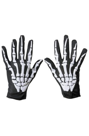 Guantes Esqueleto con Huesos Relieve
