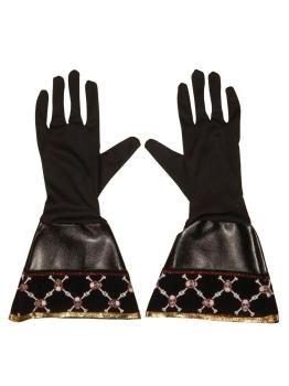 Guantes negros de Pirata sÍmil piel