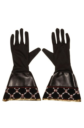 Guantes negros de Pirata sÍmil piel