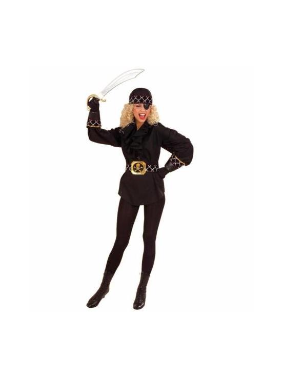 Guantes negros de Pirata sÍmil piel