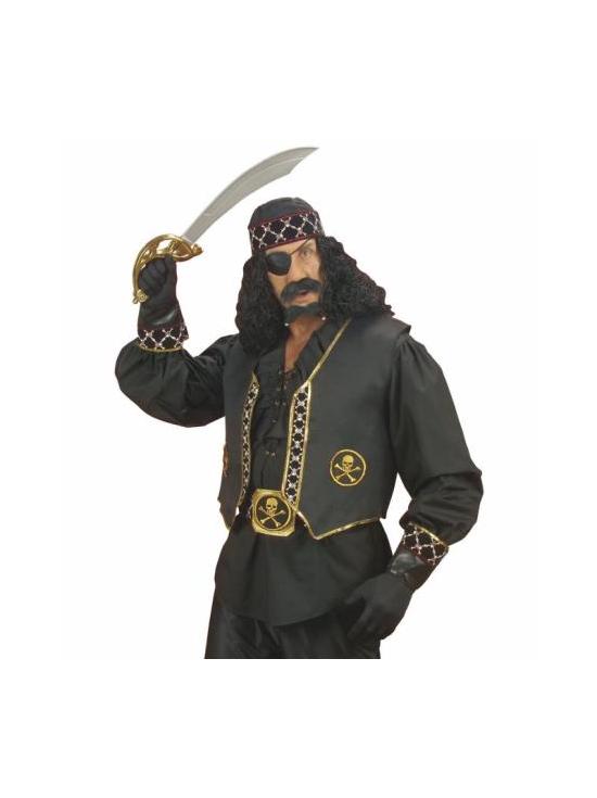 Guantes negros de Pirata sÍmil piel