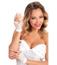 Guantes sin dedo Red Blancos