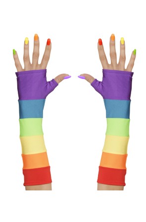 Guantes sin dedos Arcoíris 33 cms