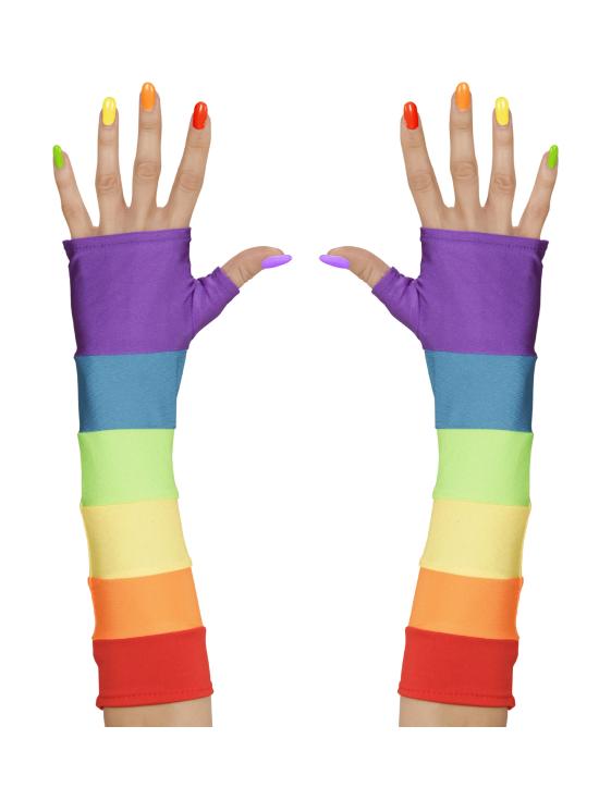 Guantes sin dedos Arcoíris 33 cms