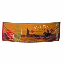 Guirnalda Banner Wild West Poliéster, 220 X 74 cm.