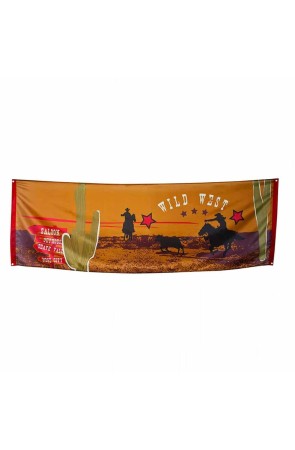 Guirnalda Banner Wild West Poliéster, 220 X 74 cm.