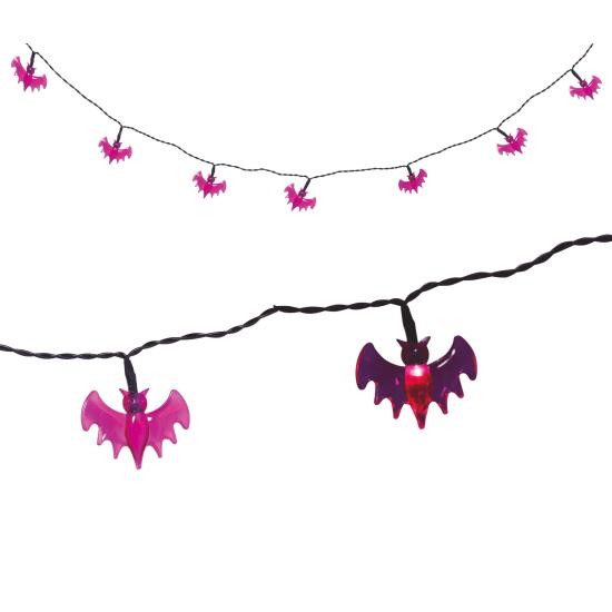 Guirnalda con Luz Led  Pilas 10 Murciélagos Guirnalda con Luz Led  Pilas 10 Murciélagos
