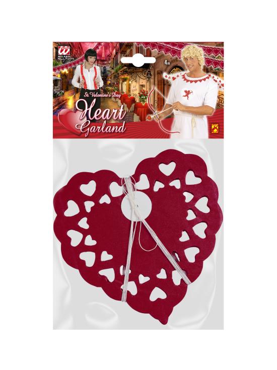 Guirnalda Corazón Rojo 4m