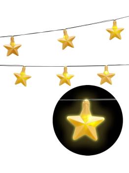 Guirnalda Luminosa Estrella 2,5 cms-10 luci a Baterias.