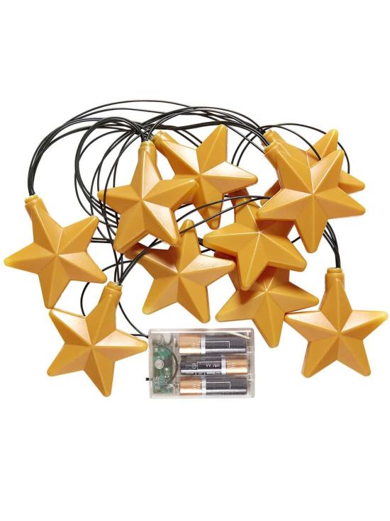 Guirnalda Luminosa Estrella 2,5 cms-10 luci a Baterias.