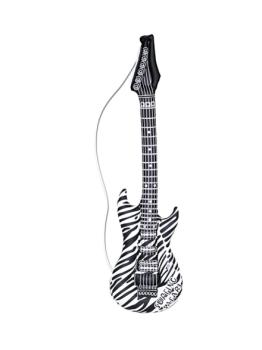 Guitarra hinchable zebra negra y blanca  107 cm C-1