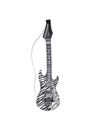 Guitarra hinchable zebra negra y blanca  107 cm C-1