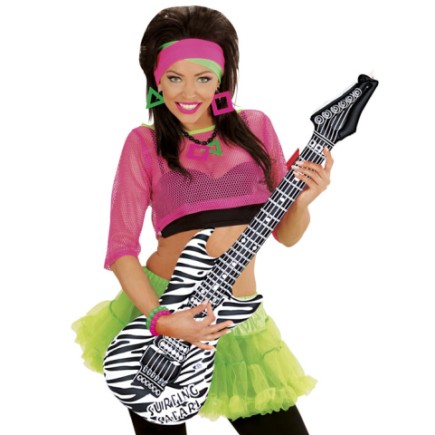 Guitarra hinchable zebra negra y blanca  107 cm C-1