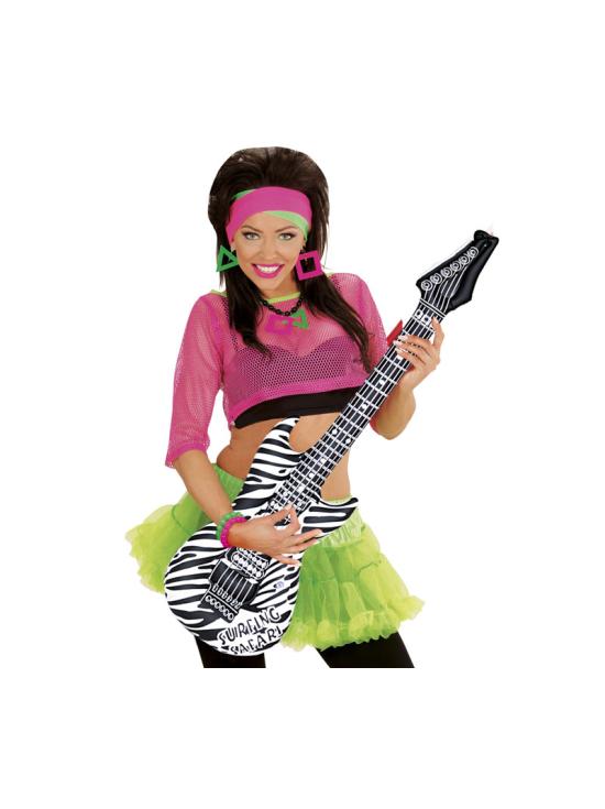 Guitarra hinchable zebra negra y blanca  107 cm C-1