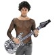 Guitarra hinchable zebra negra y blanca  107 cm C-1