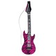 Guitarra hinchable zebra color rosa 107 cm .