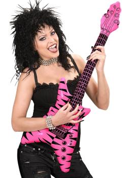 Guitarra Rosa Animal hinchable de 105 cm