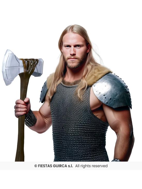 Hacha Vikinga de 61 cm - Accesorio de Fantasía para Disfraces Épicos