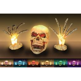 Esqueleto de LED que cambia de color para romper tumbas