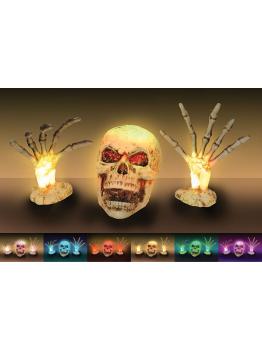 Esqueleto de LED que cambia de color para romper tumbas