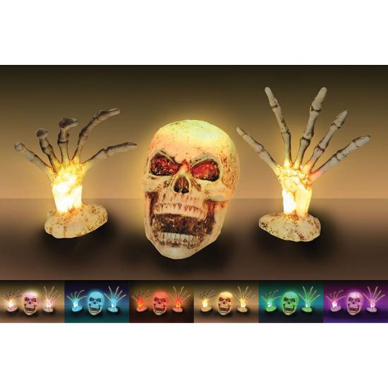 Esqueleto de LED que cambia de color para romper tumbas