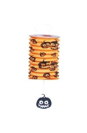 HALLOWEEN FAROLILLO TUBULAR CALABAZAS 16 CMS
