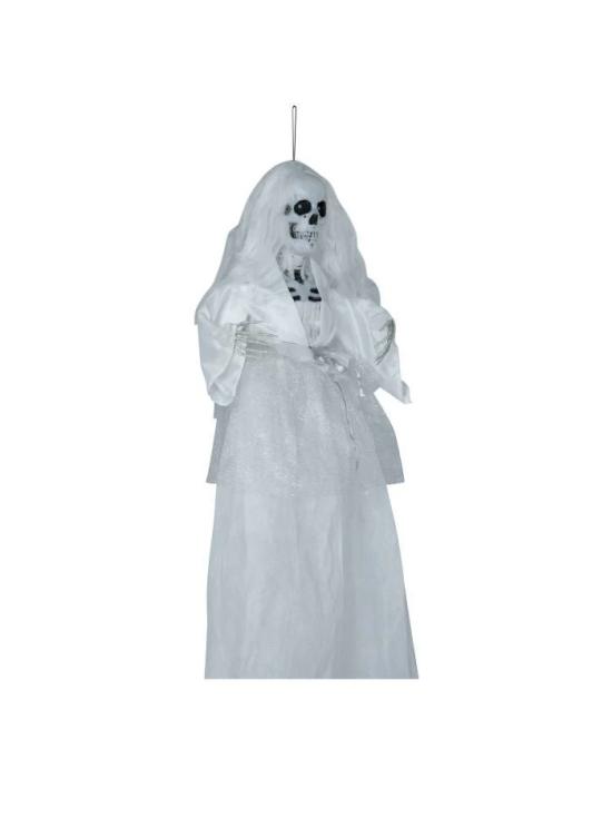 Halloween Muñeca Esqueleto Novia Con Luz Y Sonido 90cm