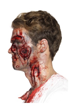 Heridas sangrientas de látex, deluxe, Marrón